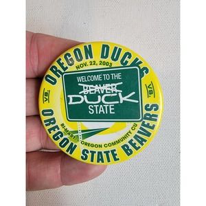 Oregon Ducks Pinback Button 2003 Football‎ Civil War UofO Duck State